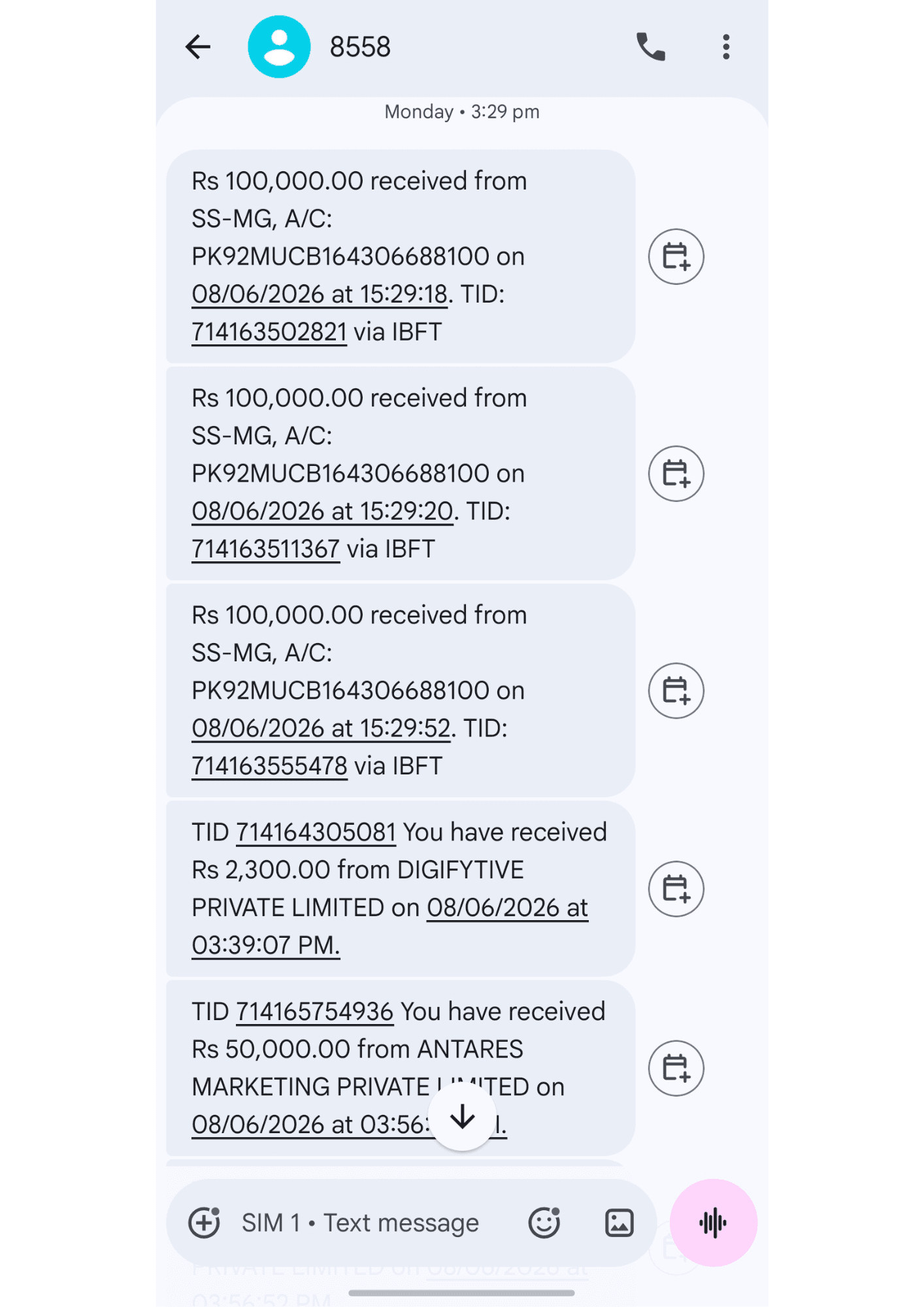 Card Rummy withdrawal proof — real bank transaction screenshots