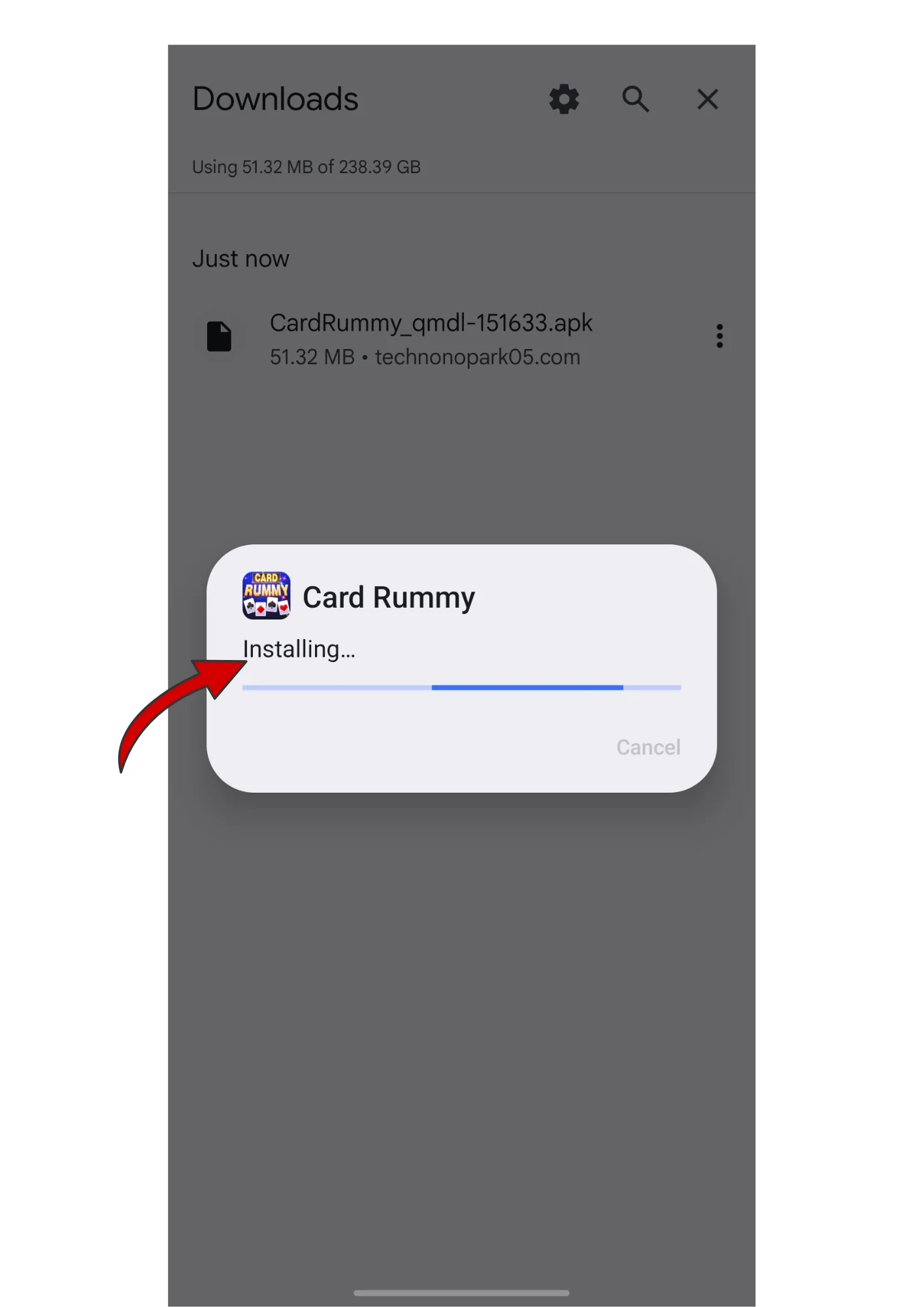 Card Rummy test — download APK on Vivo Y200